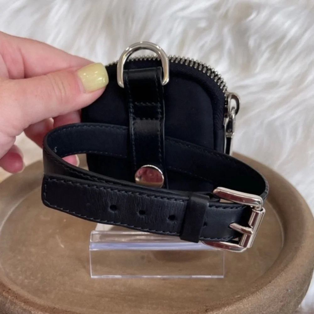 Authentic Prada Black Tessuto Mini Ankle Pouch / Bag